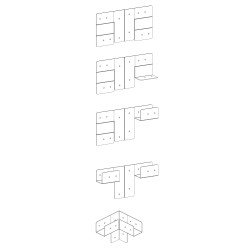 Spojka na hranol 80 x 80 mm, pozinkovaná oceľ Spojka na hranol 80 x 80 mm, pozinkovaná oceľ